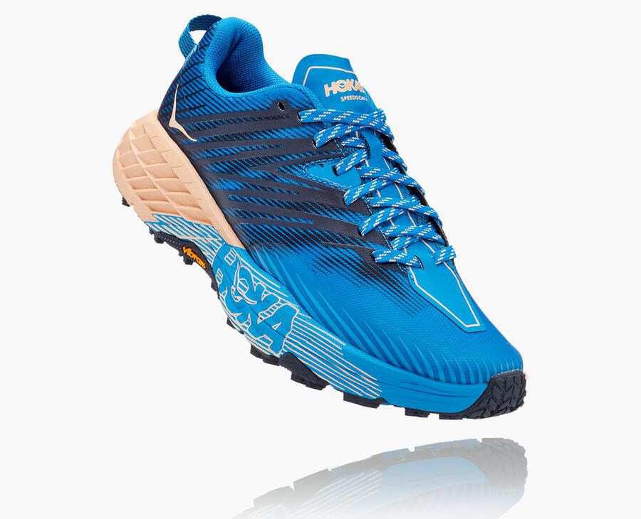 Hoka One One Trail Schoenen Dames - Speedgoat 4 - Blauw - JR1458327